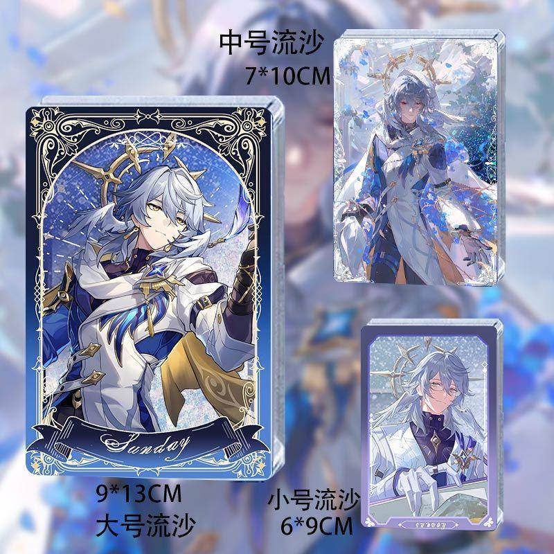 二次元游戏周边星期日高颜值流沙麻将亚克力砖流麻谷子立牌摆件男