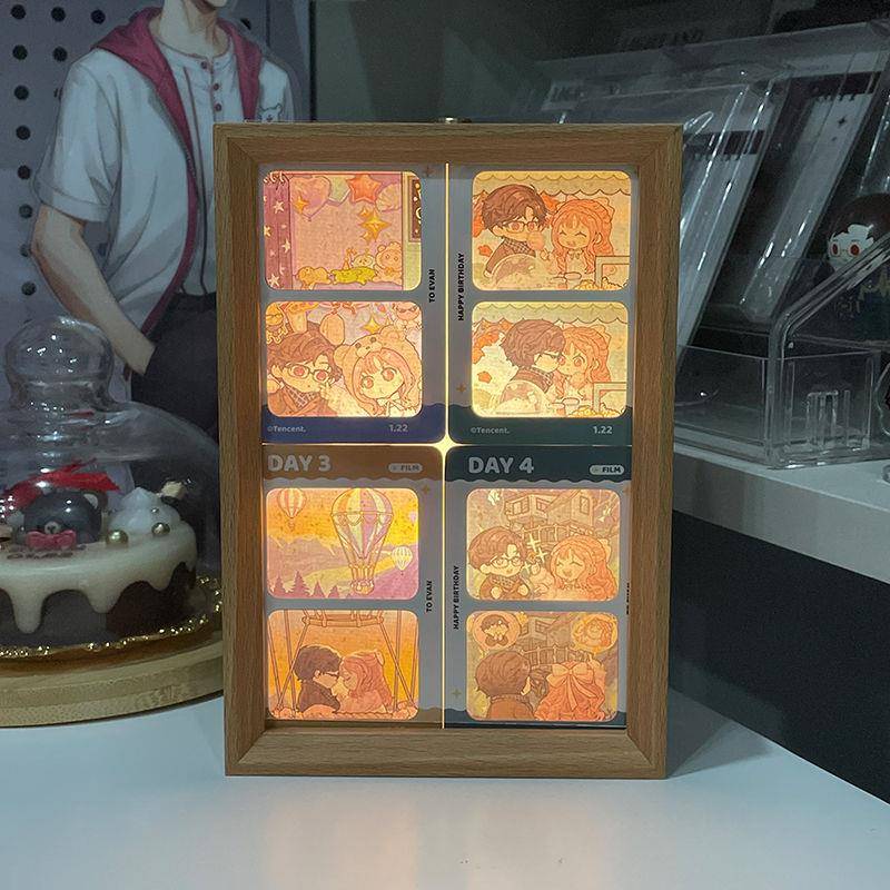 光与夜之恋灯画氛围灯桌面小摆件随意更换卡片相框