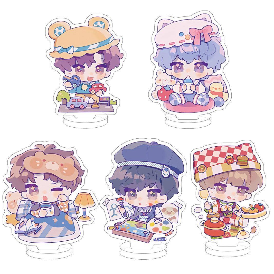 我行让我上周边立牌亚克力小粒牌5个一套高5cm路泊沅简茸精美礼品