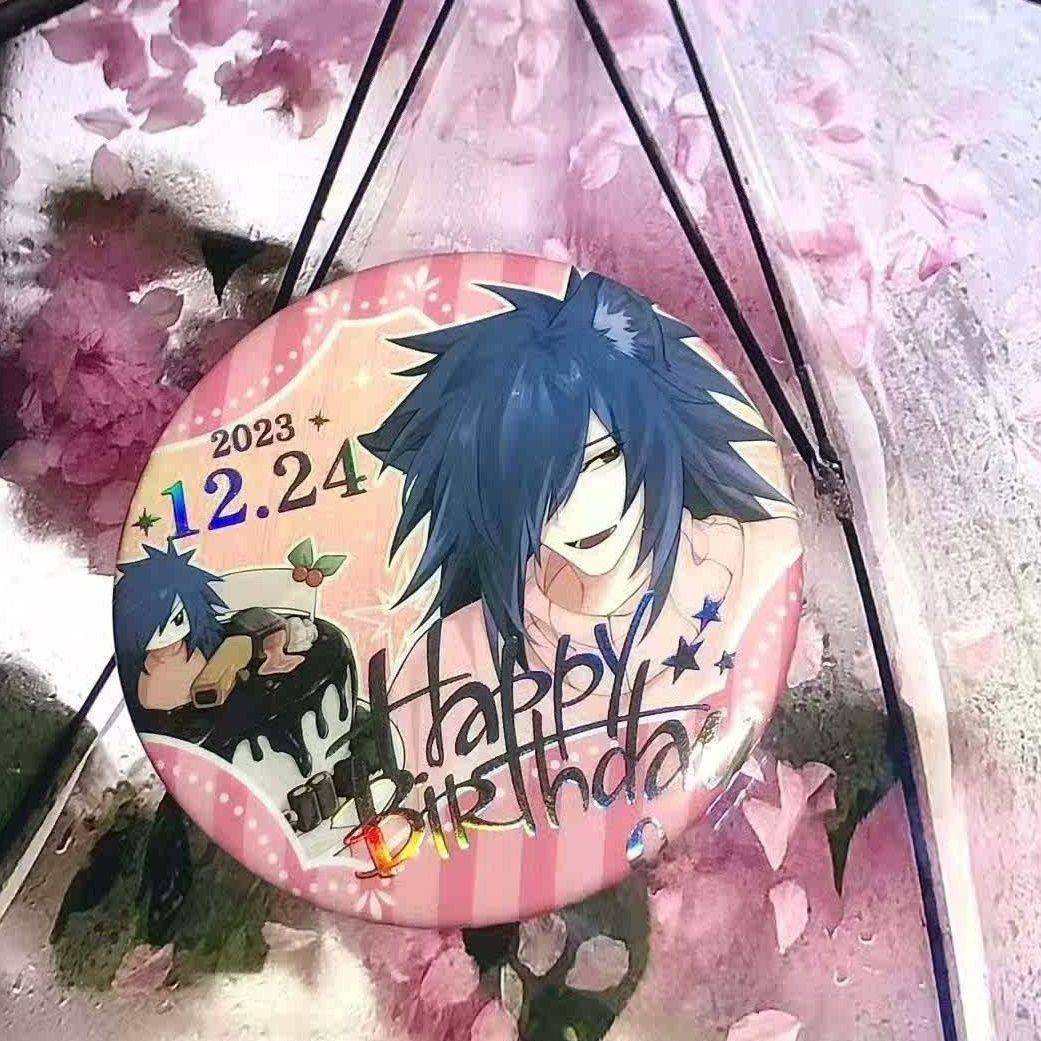 新款火影忍者 宇智波斑set 2023生日吧唧 粉色同人谷子 激推 自制