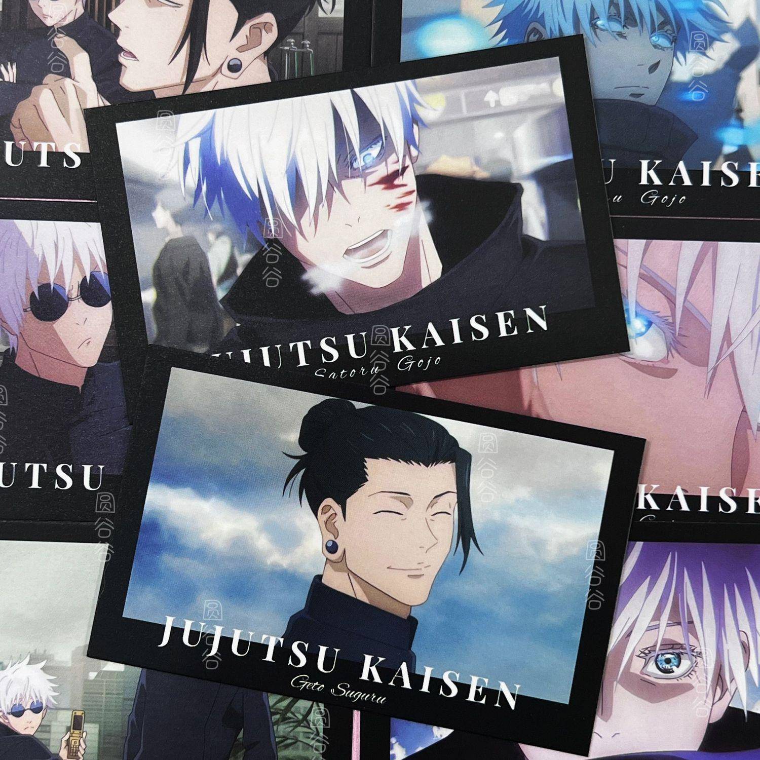 新款咒术回战周边五条悟夏油杰同人自制横版拍立得小卡涩谷事变怀