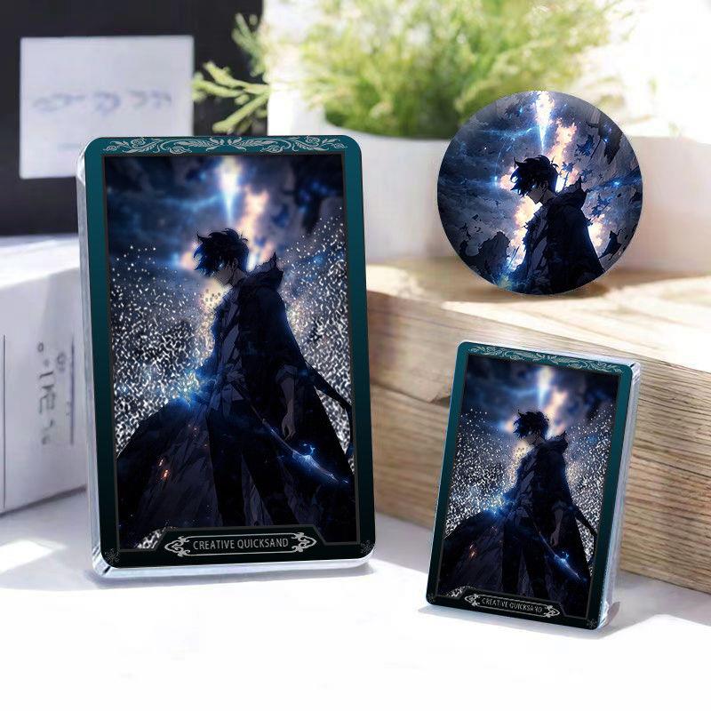 我独自升级程肖宇周边二次元动漫流沙麻将徽章摆件立牌吧唧礼物