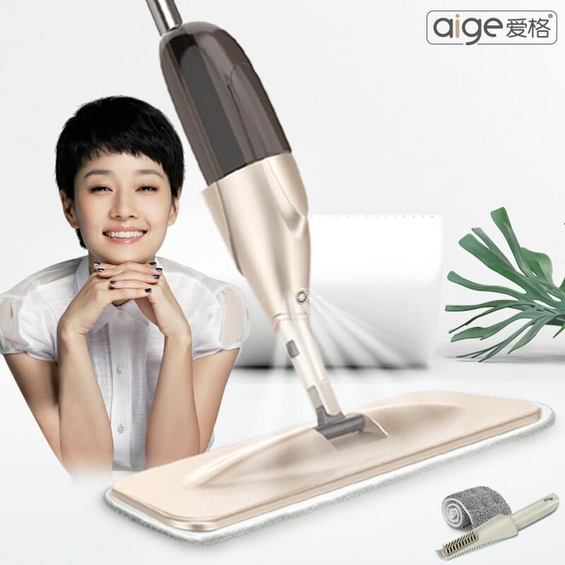 粘贴式喷雾喷水平板吸水拖把替换布超细纤维抛光布拖把头尘推.