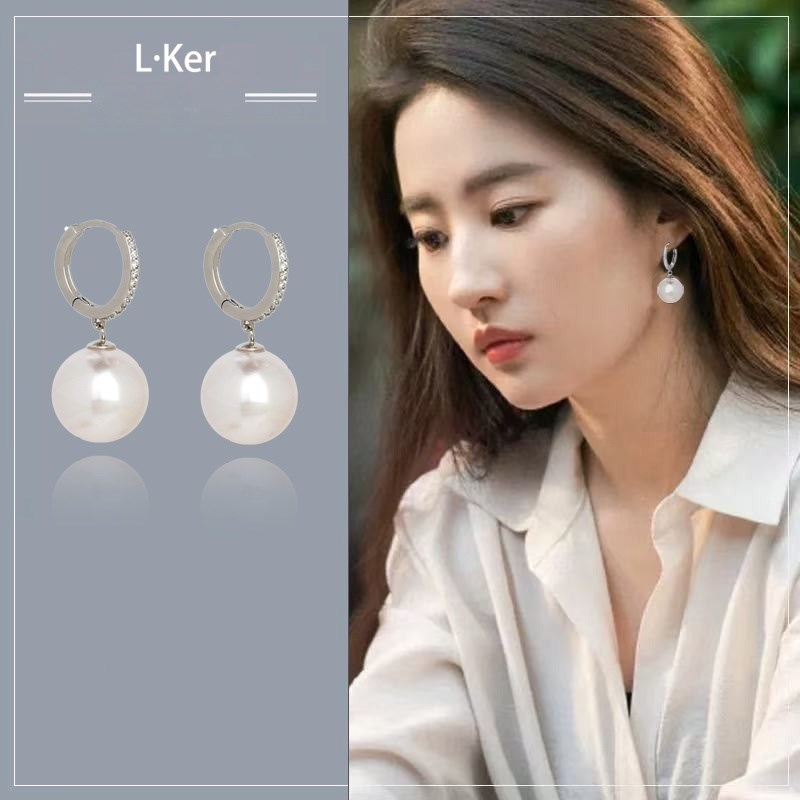 [珠光宝气]2025春季新品满钻温柔珠珠耳扣女士时尚感百搭耳环1337