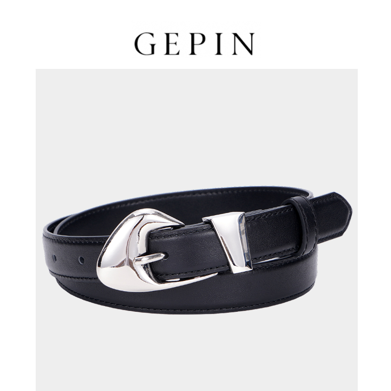 头层牛皮女士皮带女真皮装饰高级设计感小众配牛仔裤2025新款腰带