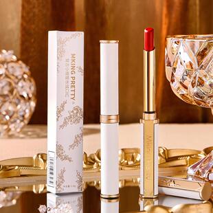 小羊皮口红滋润保湿哑光丝绒唇膏不易粘杯不易掉色显白细跟口红