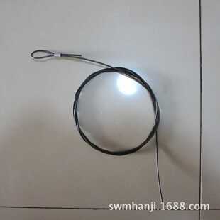 2mm皮套钢丝绳 价格含1米 2个铝扣吊环加固螺杆连接扣件接头