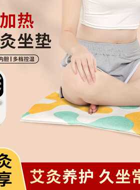艾灸坐垫电加热陈艾绒艾草红花热敷包毯发热秋冬办公室臀部座垫子