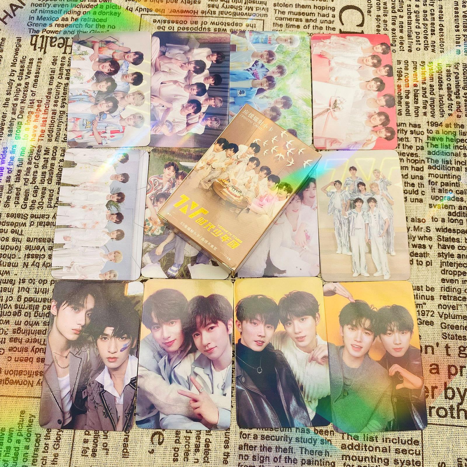 时代少团镭射小卡55张年高颜值周边不重复三寸高清拍立得LOMO卡片