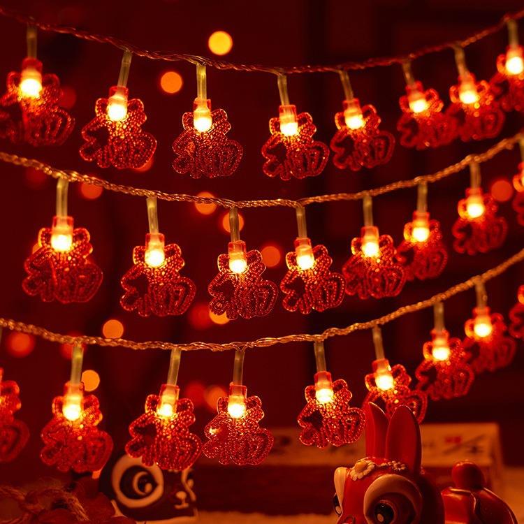 红灯笼中国彩灯闪灯串灯春节装饰结挂件家用过年氛围灯led节日