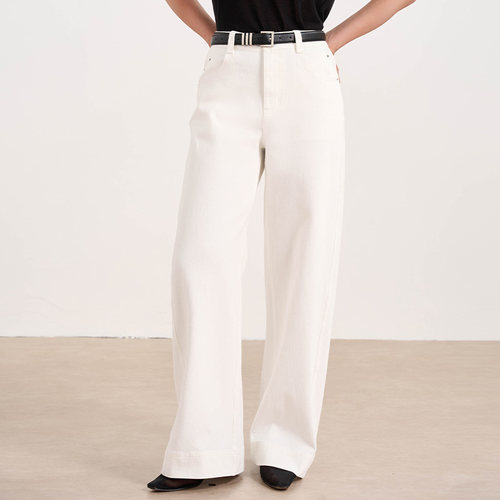 张小某梨形定制 棉混纺柔软亲肤高腰显瘦直筒翻边牛仔裤N1819