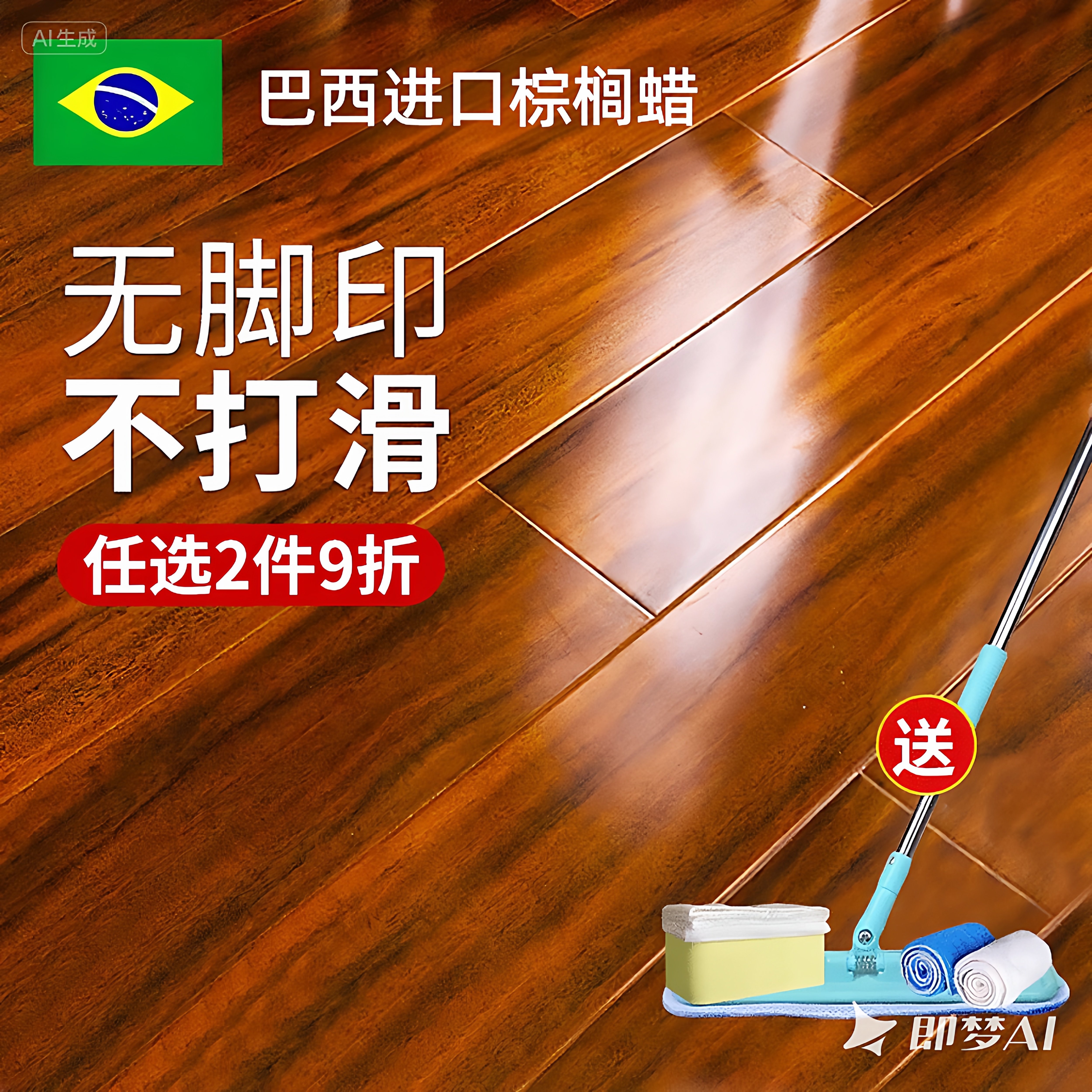 实木木地板蜡实木复合保养蜡家用地板精油打腊清洁剂强力去污蜂蜡