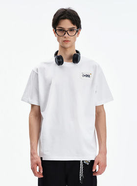 【明星同款】DNA贴布绣T恤25年夏潮流透气休闲短袖圆领上衣男