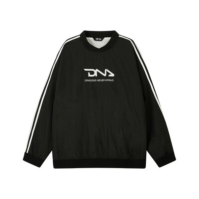 【DNA官方】美式复古运动风三条杠圆领夹克男女宽松情侣潮牌外套