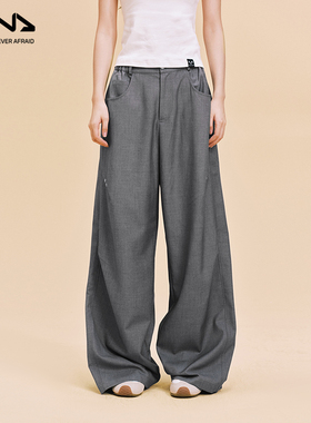 【D.N.A&音乐节限定】中性褶皱西装裤25年秋季不规则垂坠感阔腿裤