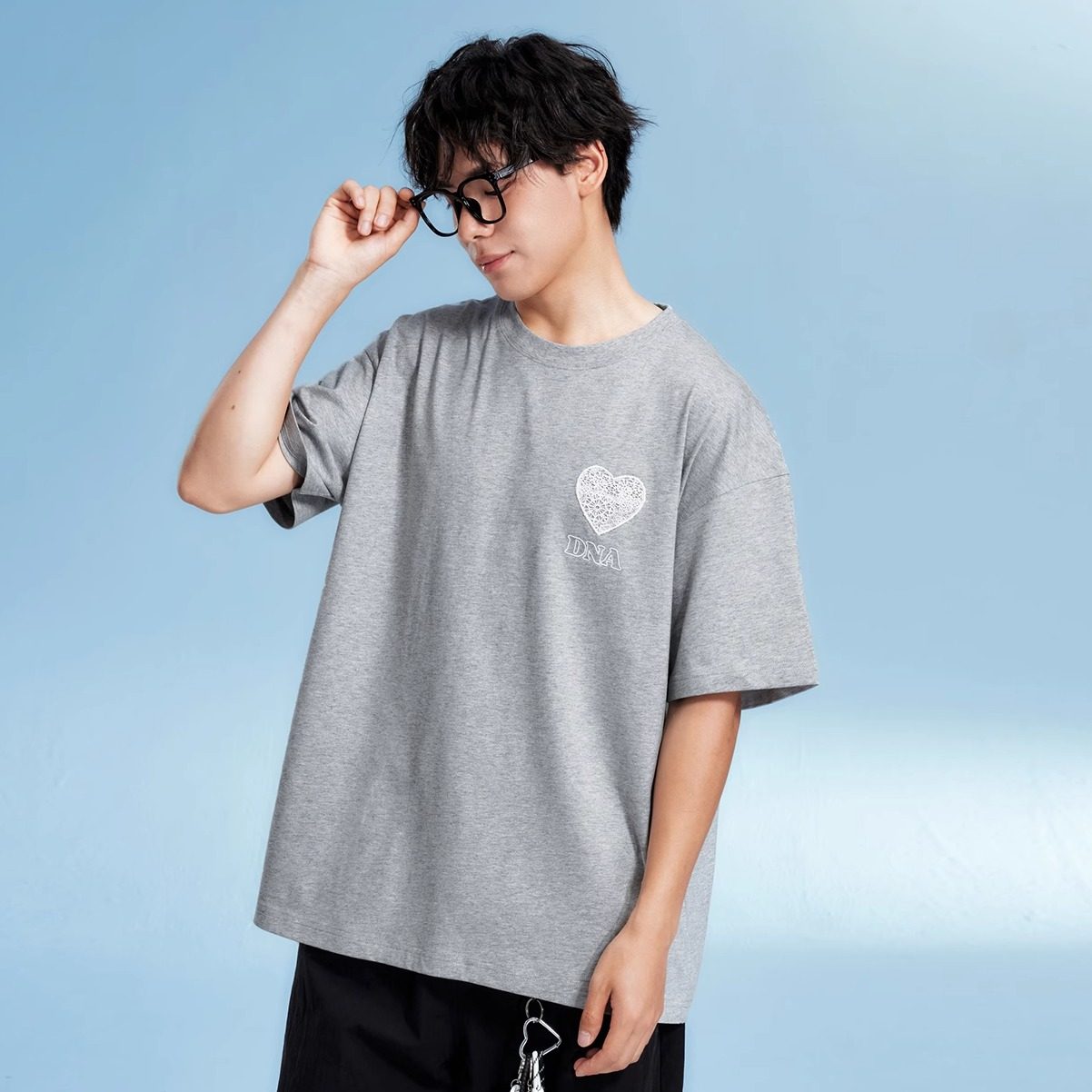 DNAD-WEAR蕾丝贴布刺绣logoT恤