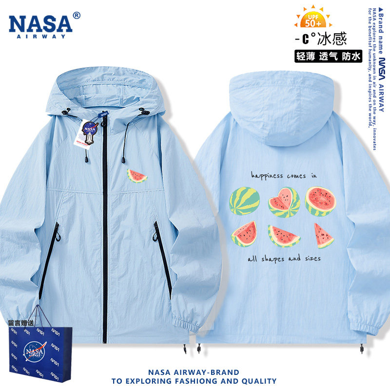 NASA AW夏日小清新西瓜印花小众男女速干防晒衣夏季轻薄透气外套