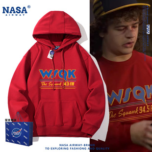 NASA AW怪奇物语5达斯汀同款WSQK连帽卫衣男女秋冬加绒上衣新款潮