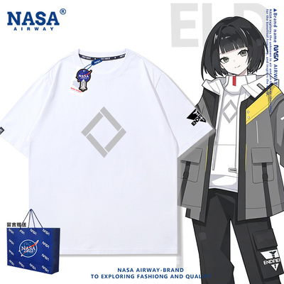 明日方舟终末地管理员二次元衍生服男女纯棉短袖T恤夏半袖cos衣服
