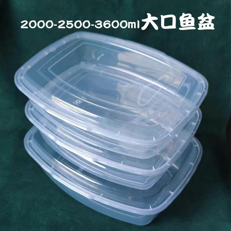 3600大口鱼盆长方形打包盒一次性外卖餐盒烧烤盒串串盒2500长方盒