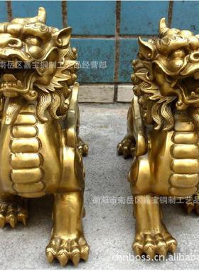 铜貔貅 一对特大 铜貔貅