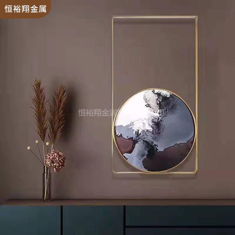 不锈钢画框包边厂家直供 金属圆形装饰画框酒店装饰镜框装饰边框图片