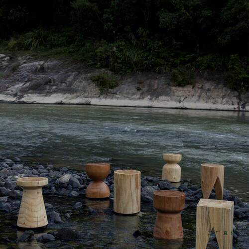 侘寂风根雕凳子家用圆形茶几矮凳实木边几原木墩子民宿摆件