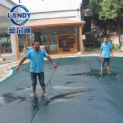 蓝尔迪恒温泳池加热泳池安全网 防尘保温盖布PP泳池盖 泳池保护盖
