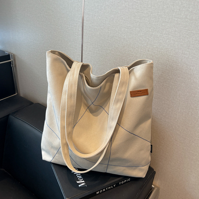 大容量简约帆布包包大容量托特包