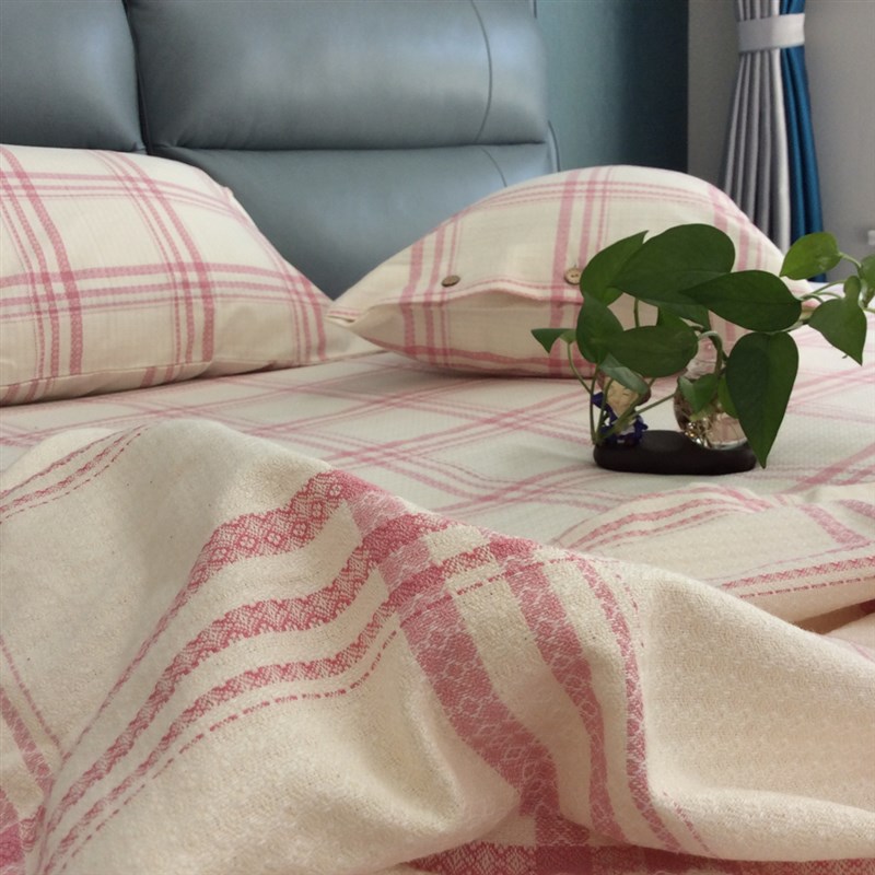A母婴全棉提花老粗布床单单件纯棉100加厚柔软亲肤被单三件套精品
