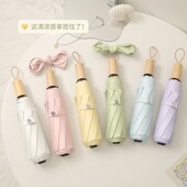 黑胶防晒伞三折手动黑胶防晒防紫外线晴雨两用伞学生雨伞水果西瓜