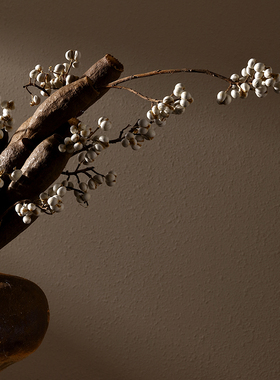 青年艺术家手作粗陶小足圆罐陶瓷客厅民宿禅意创意花瓶插花器装饰