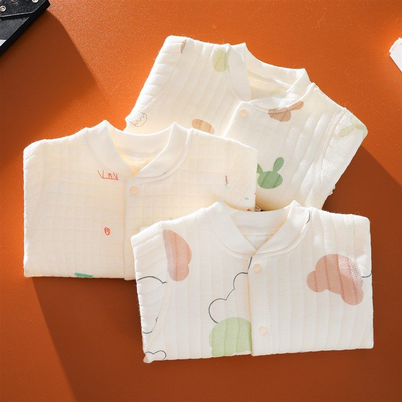 无骨婴儿三层保暖内衣开衫男女宝宝夹棉薄棉上衣0-2岁秋衣线衣厚,童装/婴儿装/亲子装,保暖上装,淘宝优惠券,粉丝福利购,淘宝优惠卷
