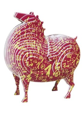 西安文创旅游纪念唐富贵潮玩纸模立体工艺摆件长安马上有钱伴手礼