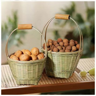 竹编篮子 竹编制品 竹篮编织筐手提小篮子家用水果篮鸡蛋筐竹制品