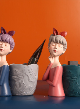 时尚女郎摆件家居客厅电视柜办公室装饰创意结婚礼物装饰品轻奢风