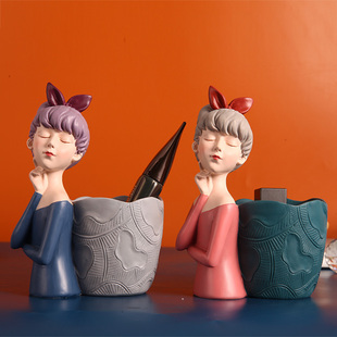 饰品轻奢风 饰创意结婚礼物装 时尚 女郎摆件家居客厅电视柜办公室装