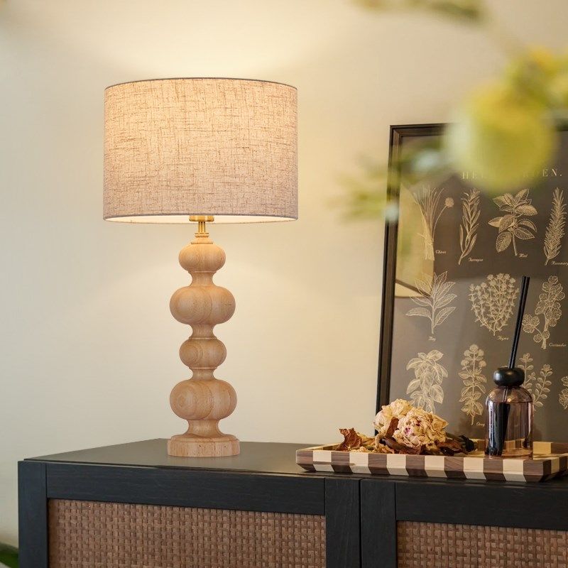 新中式落地灯复古客厅卧室灯书房沙发钢琴旁实木落地灯