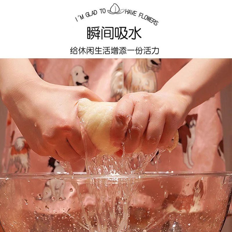 可爱擦手巾厨房擦手毛巾挂式卫生间吸水加厚抹布家用儿童手帕手巾