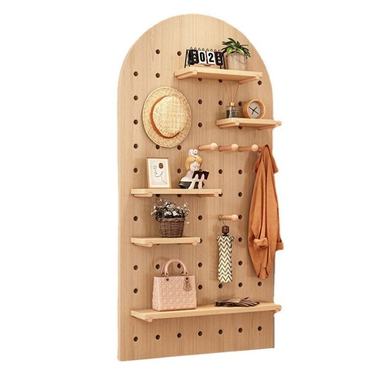 洞洞板置物架实木挂板墙上储物入户玄关挂墙衣帽架厨房墙壁收纳架,住宅家具,挂屏,淘宝优惠券,粉丝福利购,淘宝优惠卷