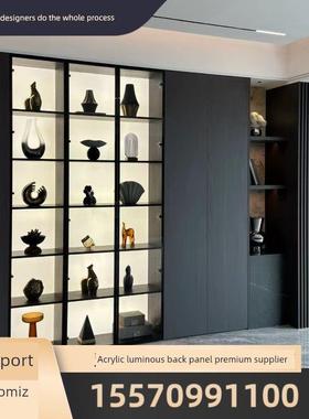 亚克力发光背板酒柜展示柜背景导光板背光板定制导光板装饰灯LED