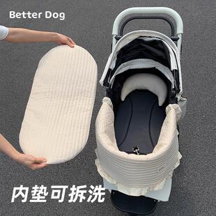 通用可拆洗垫子推车边缘垫三件套 宠物推车垫猫狗窝垫秋冬加厚四季