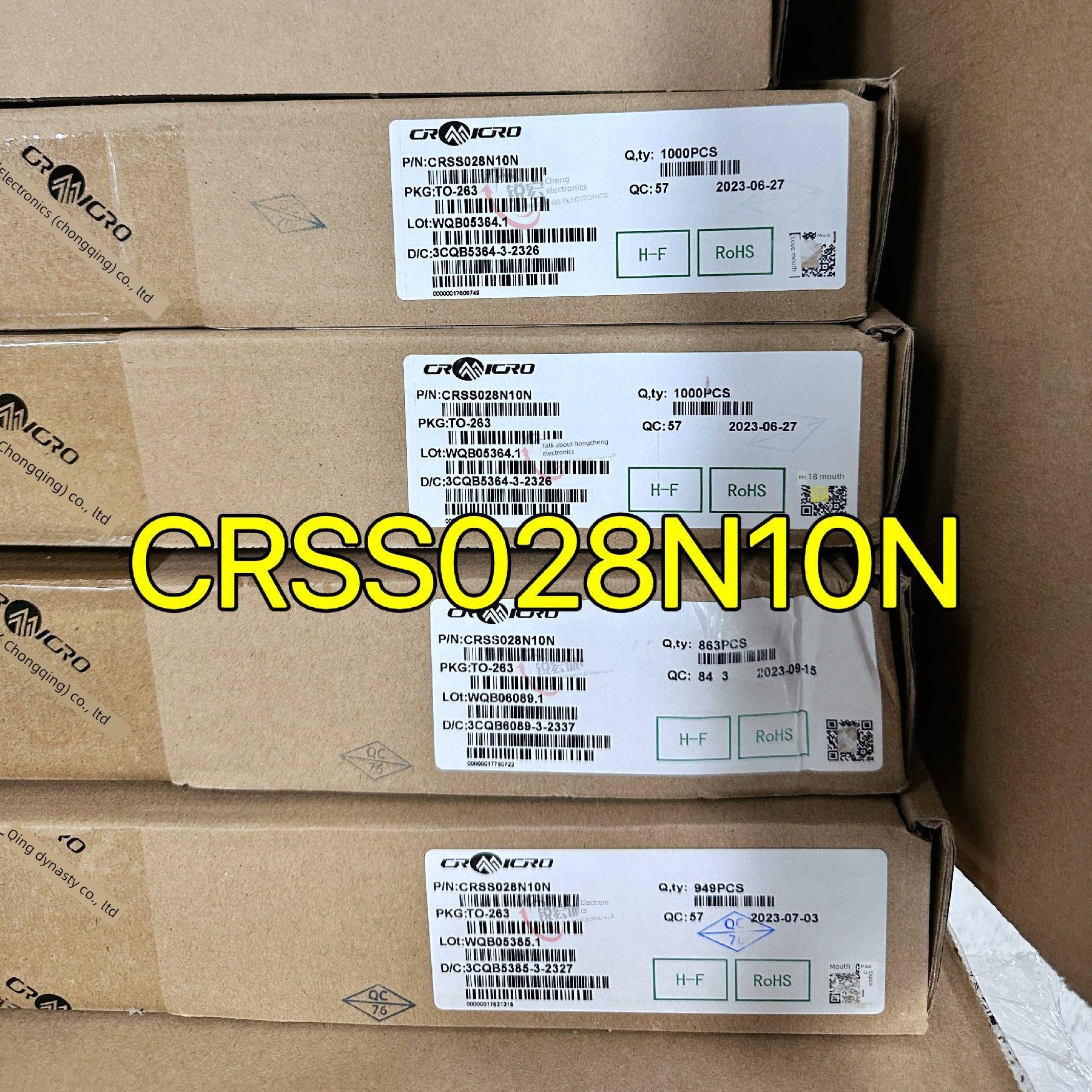 CRSS028N10N 全新原装028N10N TO-263贴片100V 180A 2.5mΩ MOS管