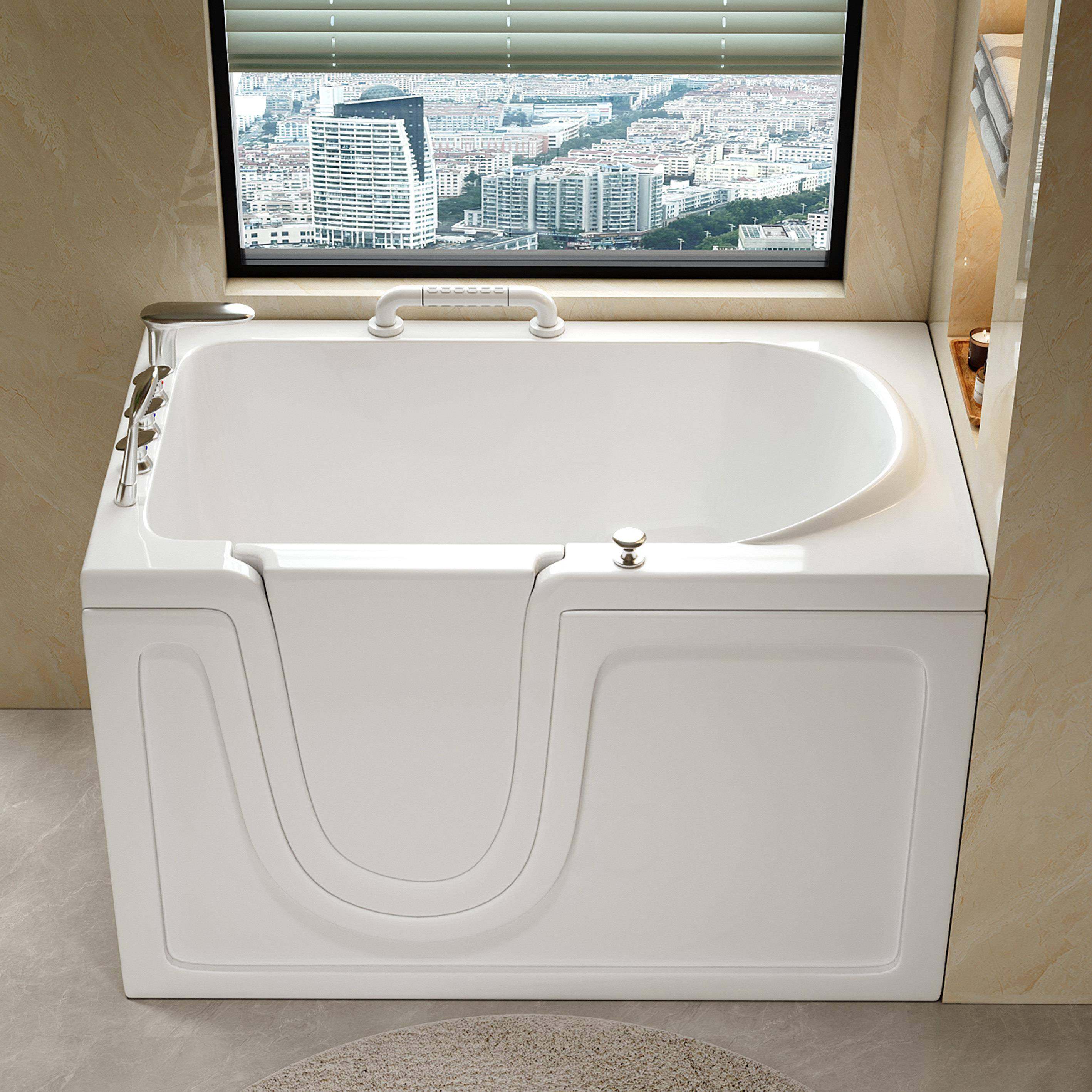 老年人步入式浴缸小户型侧开门家用无障碍浴缸亚克力小户型坐泡缸