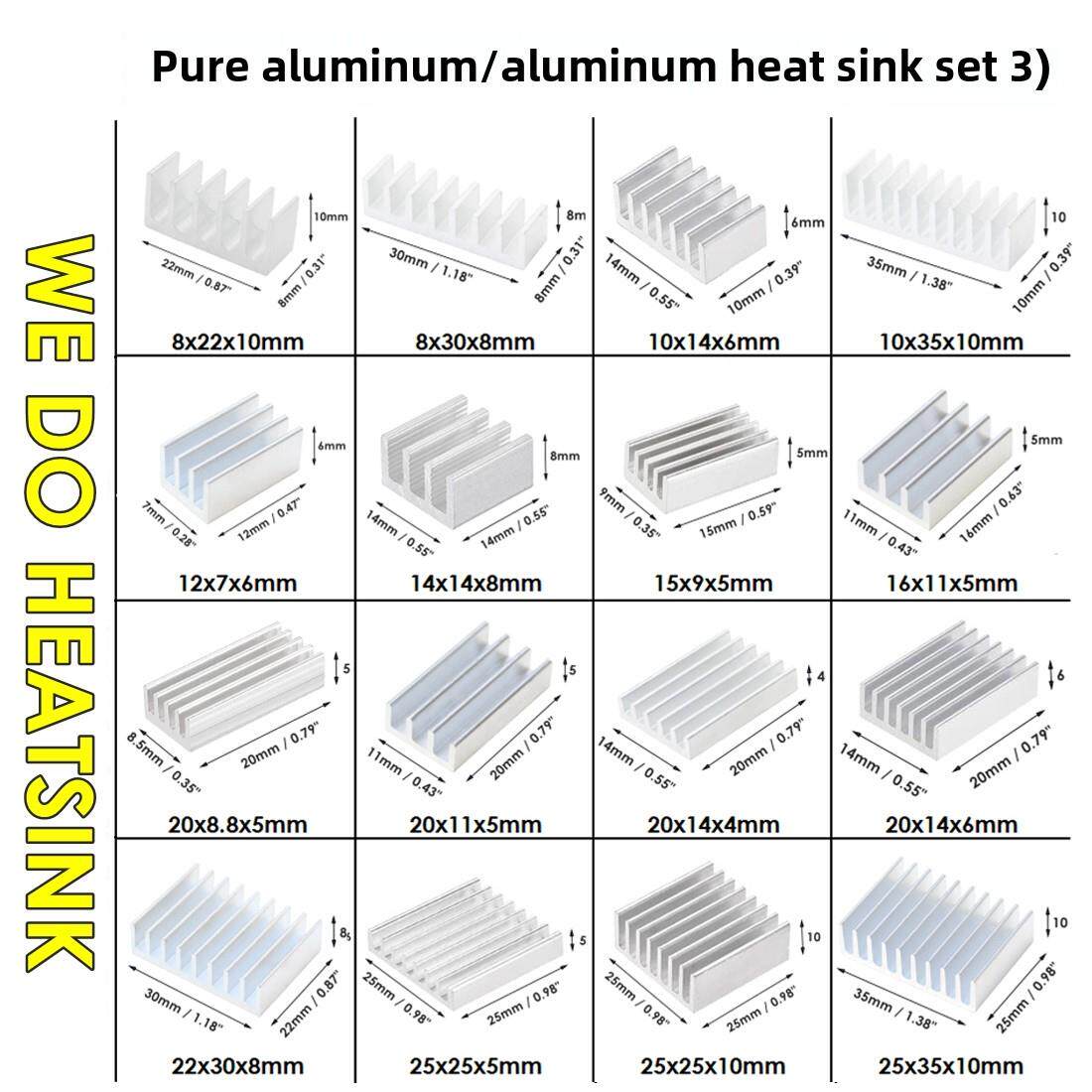 10Pcs铝散热器配置图形卡内存Ic芯片Ram Mos Led散热器