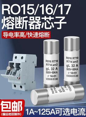 陶瓷保险丝保险丝芯R015 Ro16 Ro17 Rt18-32Rt14 Rt19 1A-63A