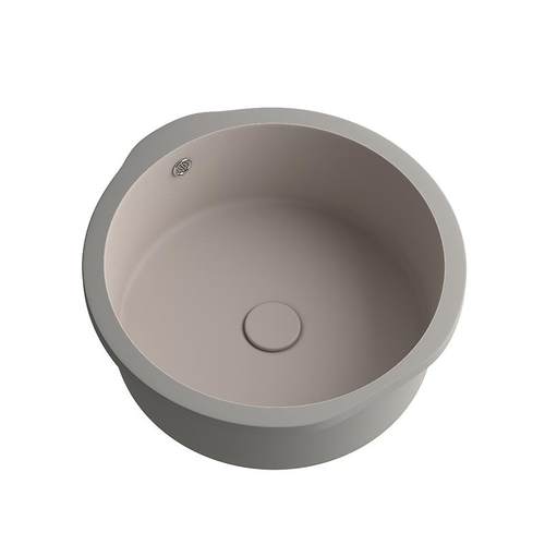 圆形陶瓷台下盆嵌入式小号洗手盆洗脸台盆卡其色阳台卫生间