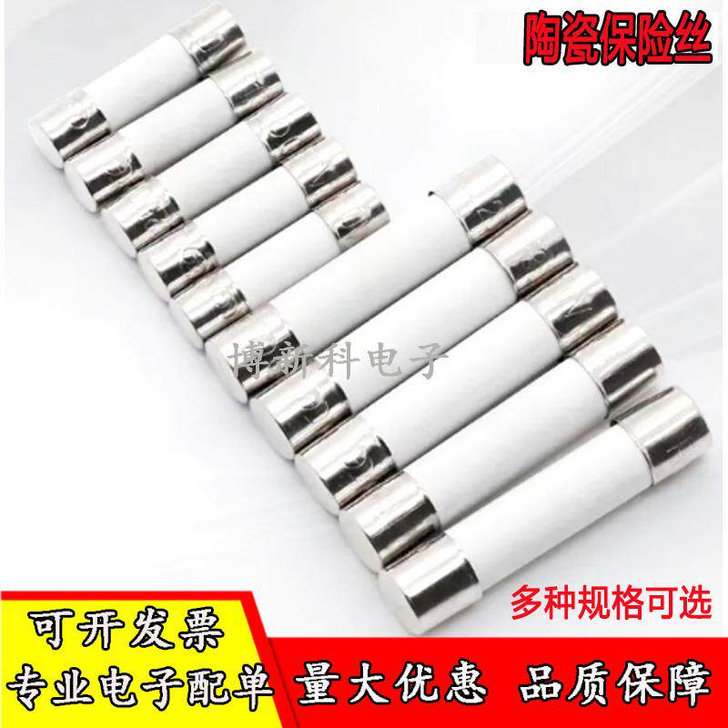陶瓷保险丝管5x20/6x30熔断器250V万用表保险管F0.5A5A8A10A15A