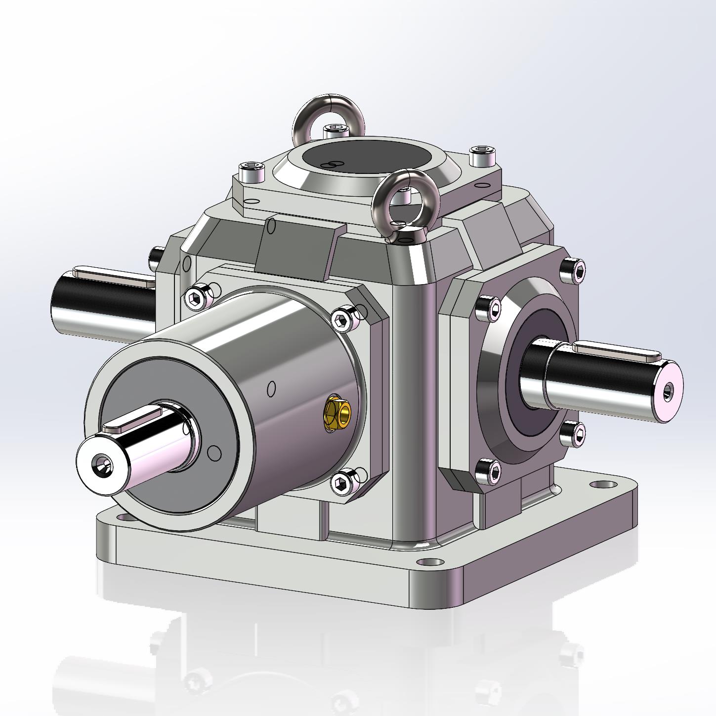 90度直角锥齿轮伞齿轮换向器换向箱转角T型十字转向器传动减速器