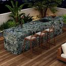 别墅休闲酒吧庭院板岩岛水槽集成户外控制台铝合金储物柜中间导桌